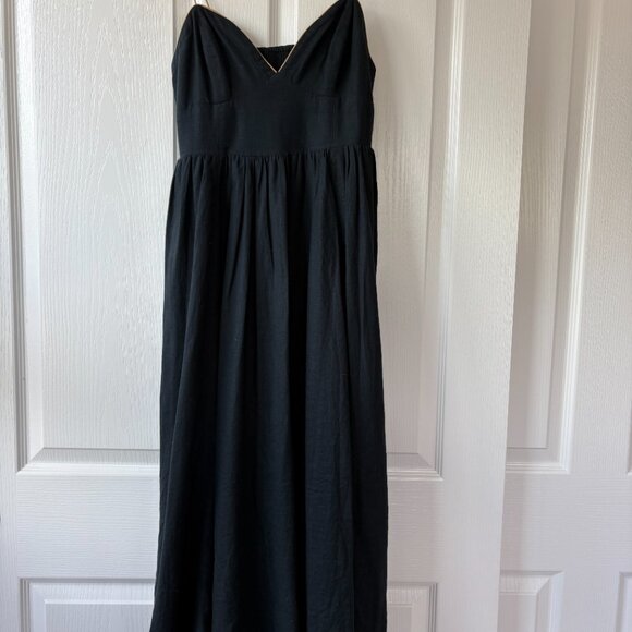 Maeve by Anthropologie BLACK Seamed Contrast Midi - Size 4 - Picture 4 of 12